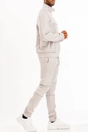 3m Reflective Piping Jacket and Pant Track Suit