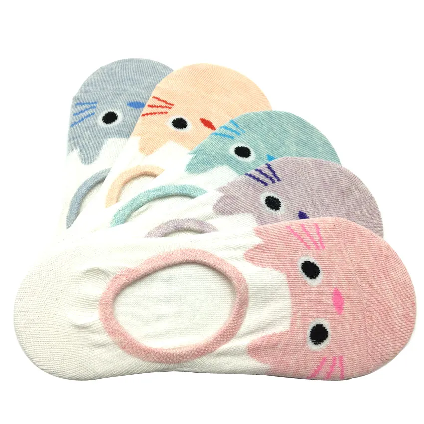 5 Pairs Lot Casual Cotton Slipper Sweet No Show socks for Women