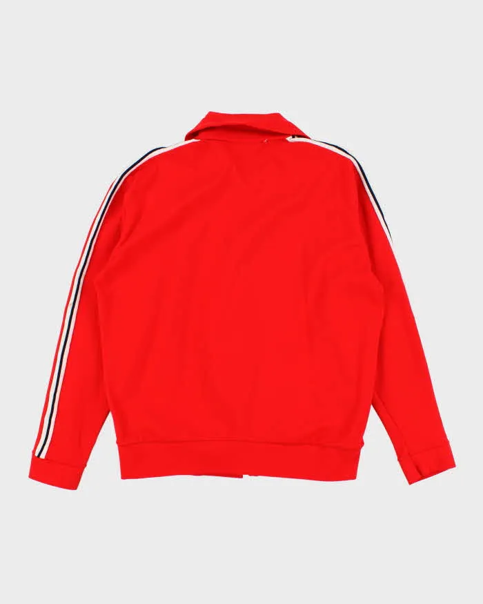 80's Vintage Men's Red Track Jacket - M