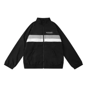 A[S]USL REFLECTIVE LOGO TRACK JACKET-BLACK