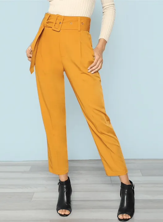 BELTED BEAUTY ANKLE PANTS