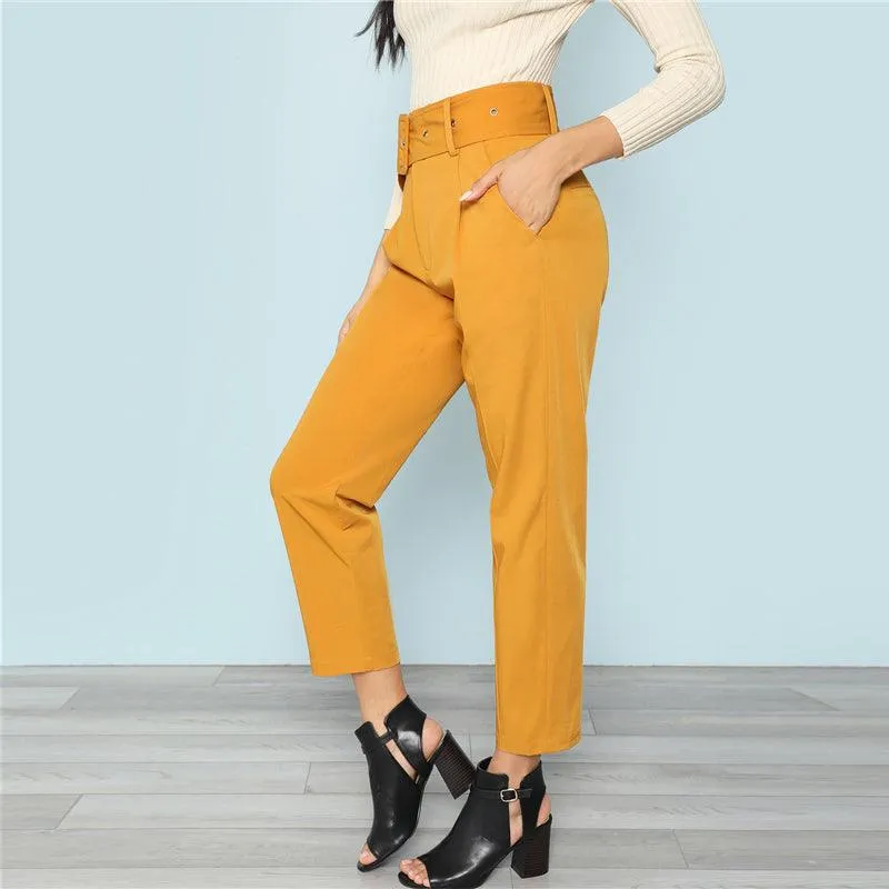 BELTED BEAUTY ANKLE PANTS