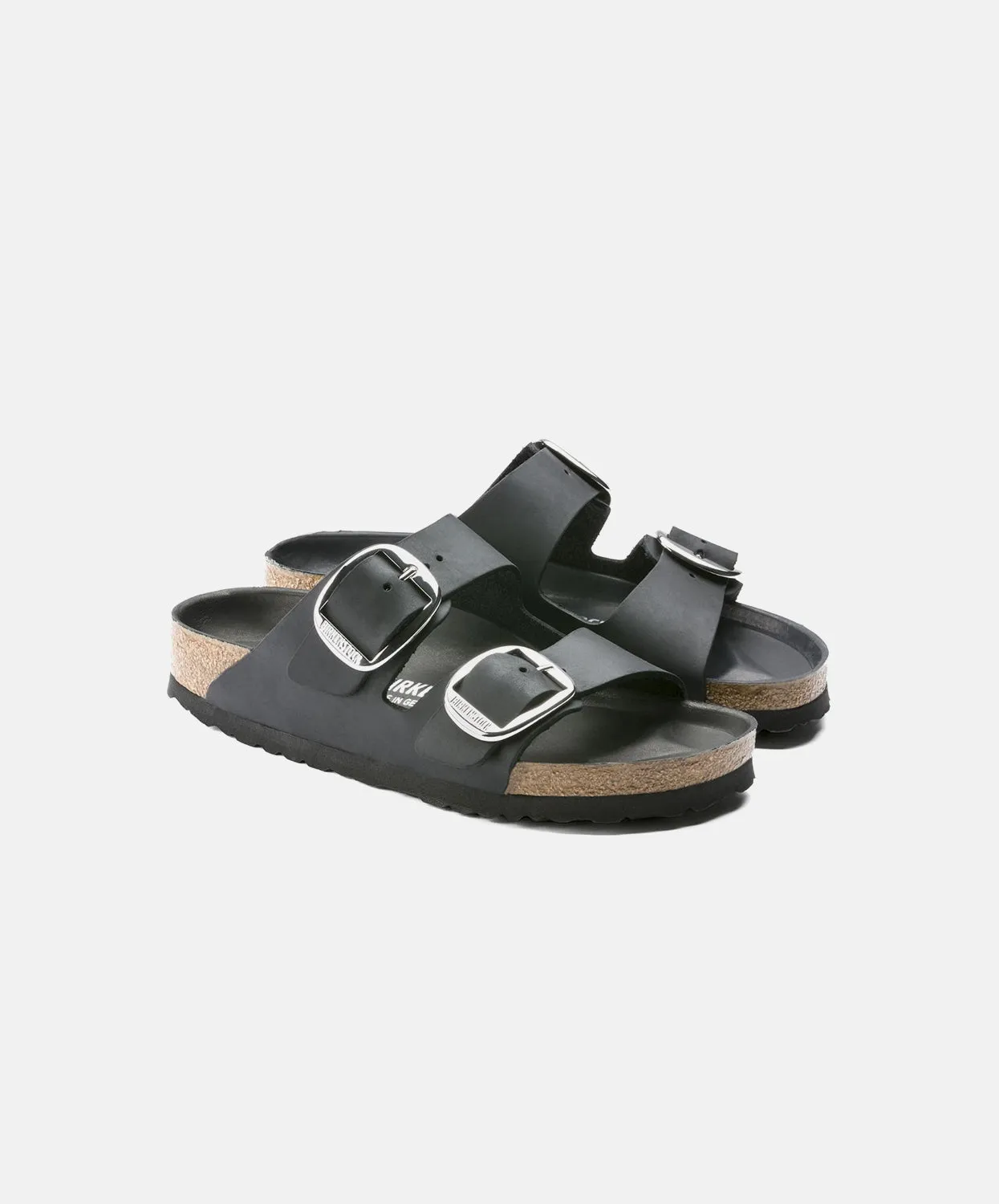 Birkenstock Arizona Big Buckle Oiled Leather Black Sandals