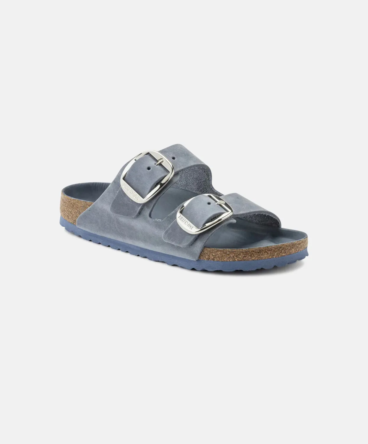 Birkenstock Arizona Big Buckle Oiled Leather Dusty Blue Sandals