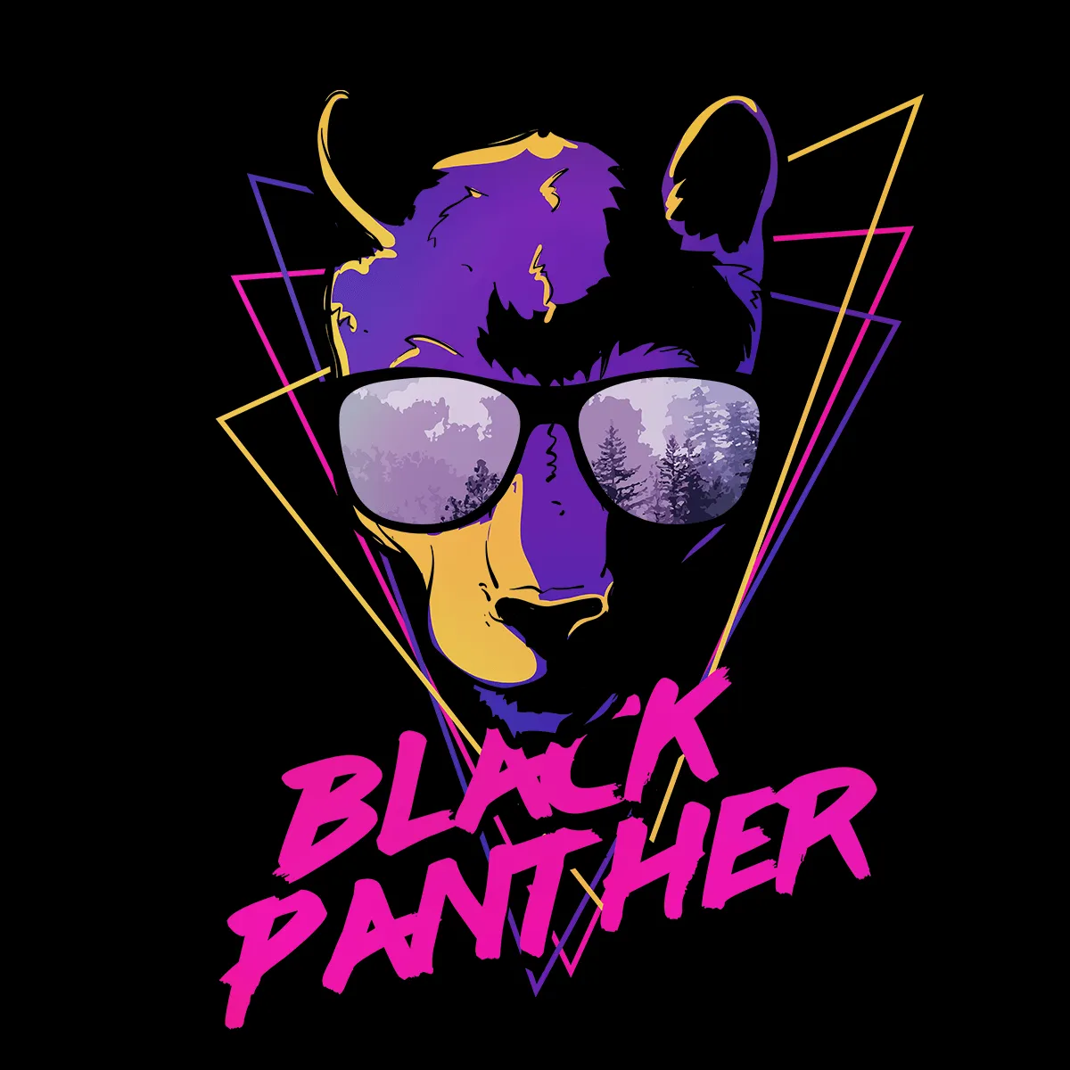 Black Panther Inspiring Unisex Black & White Tank Top