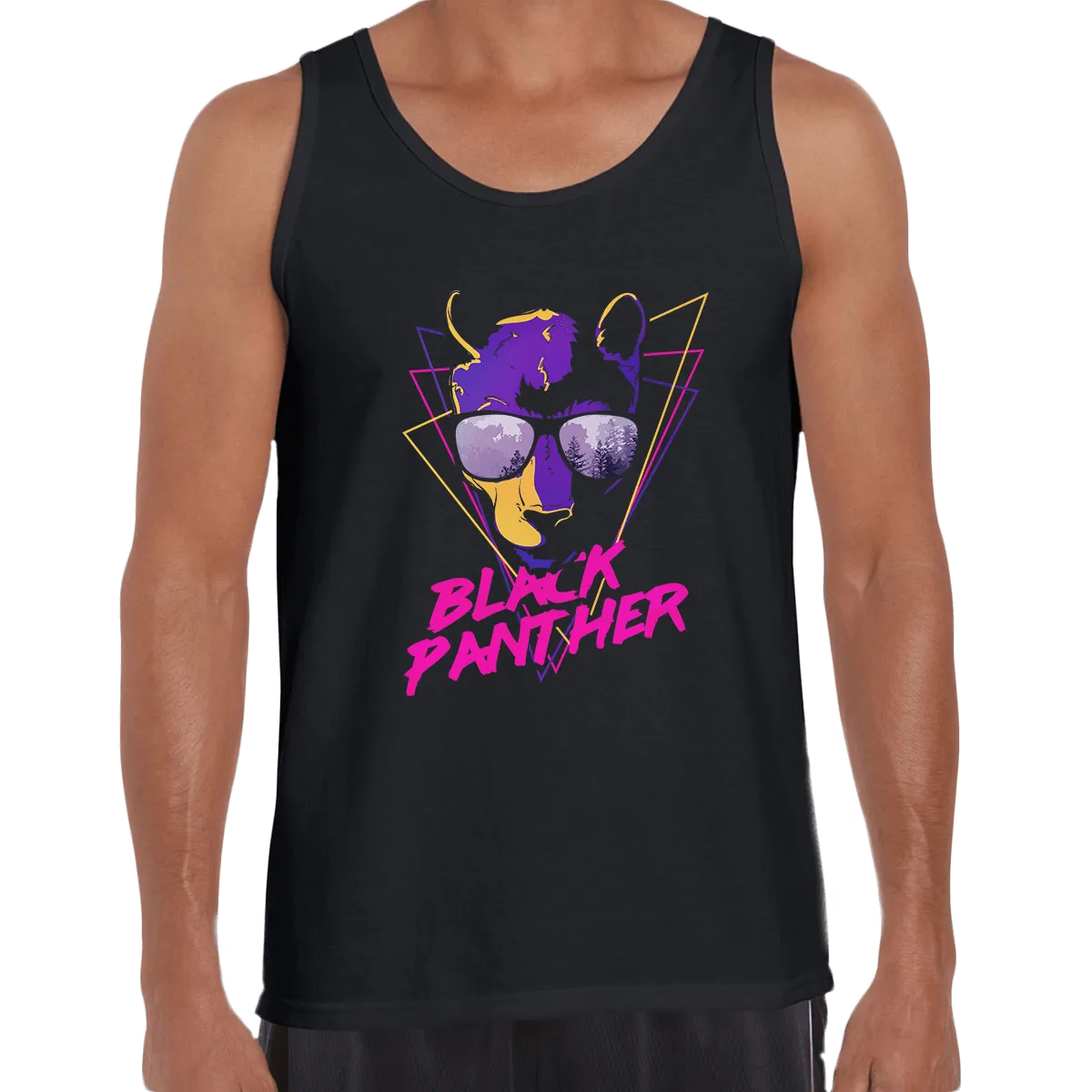 Black Panther Inspiring Unisex Black & White Tank Top