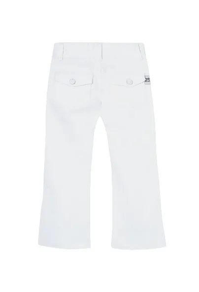 Boboli Stretch flared trousers for girls 438016 1100 white