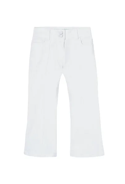 Boboli Stretch flared trousers for girls 438016 1100 white