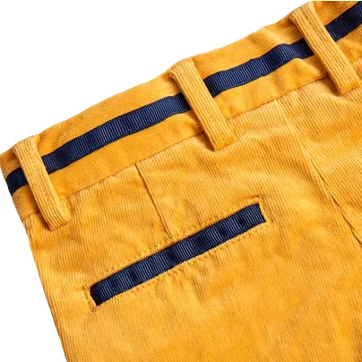 Boboli Velvet trousers for infants and children 717027 1155 mustard