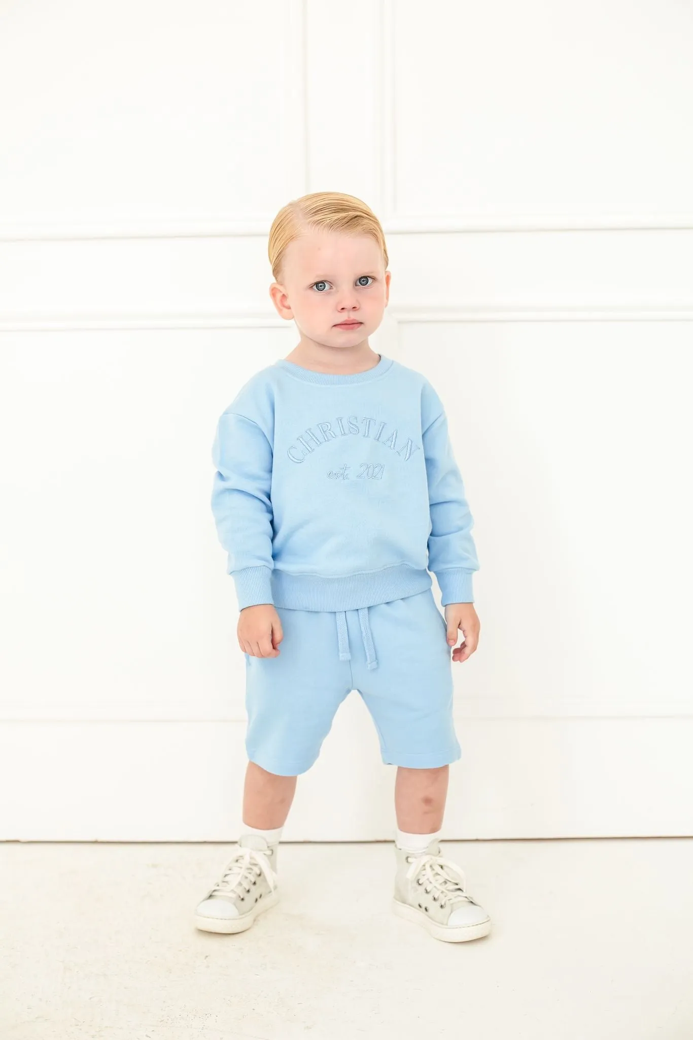 Boys Blue Est Sweater and Short Set