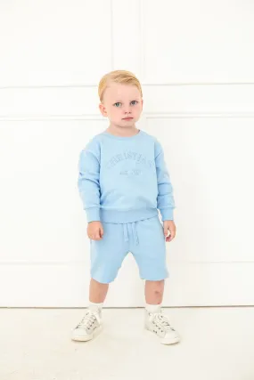 Boys Blue Est Sweater and Short Set