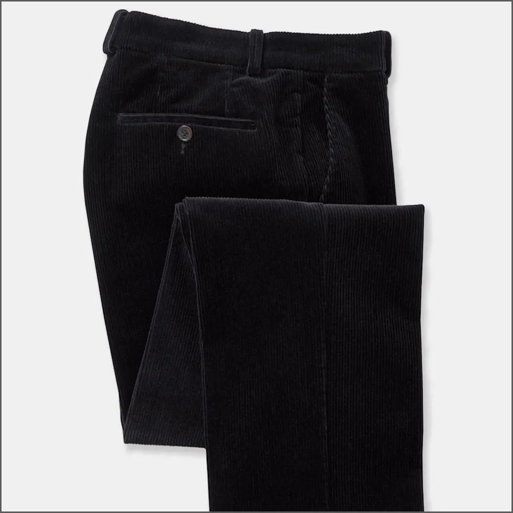 Brook Taverner Ellroy Black Cord Trouser<><>