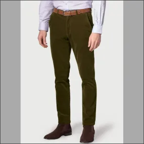 Brook Taverner Shakespeare Hunter Green Needle Cord Trouser<><>