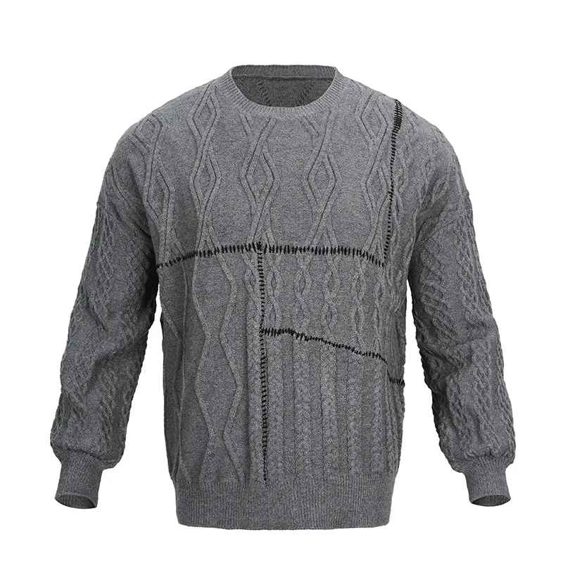 CABLE KNIT LINE SWEATER