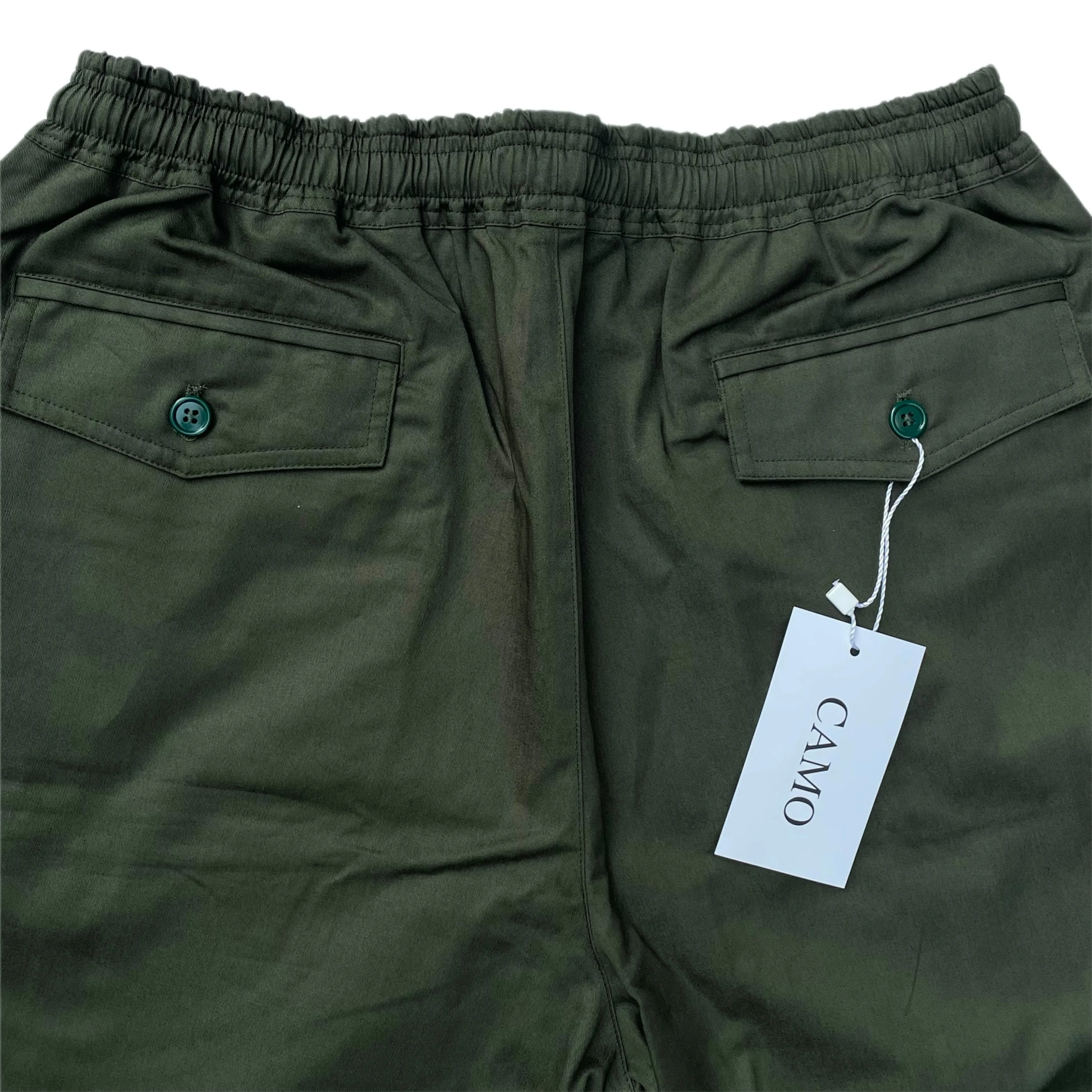 CAMO Eclipse Elastic Trousers Drill Cotton Green