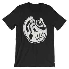 Cat Skeleton Black Unisex T-Shirt