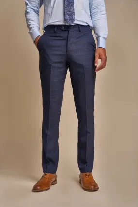 Cavani Caridi Men's Navy Tweed Trousers