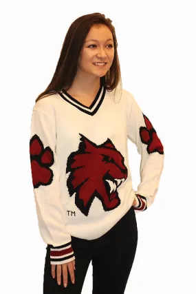 Central Washington Wildcats White Tribute Sweater (UNISEX SIZING)