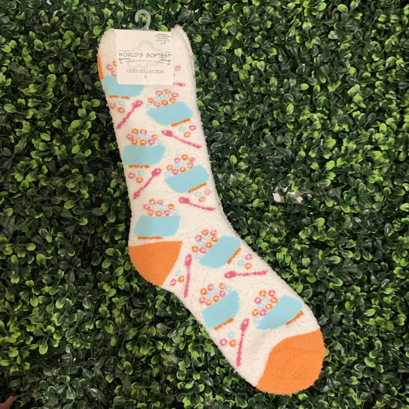 Cereal Breakfast Cozy Slipper Socks