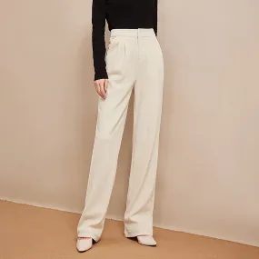 Cloris Ribbed Wide Leg Full Length Pants