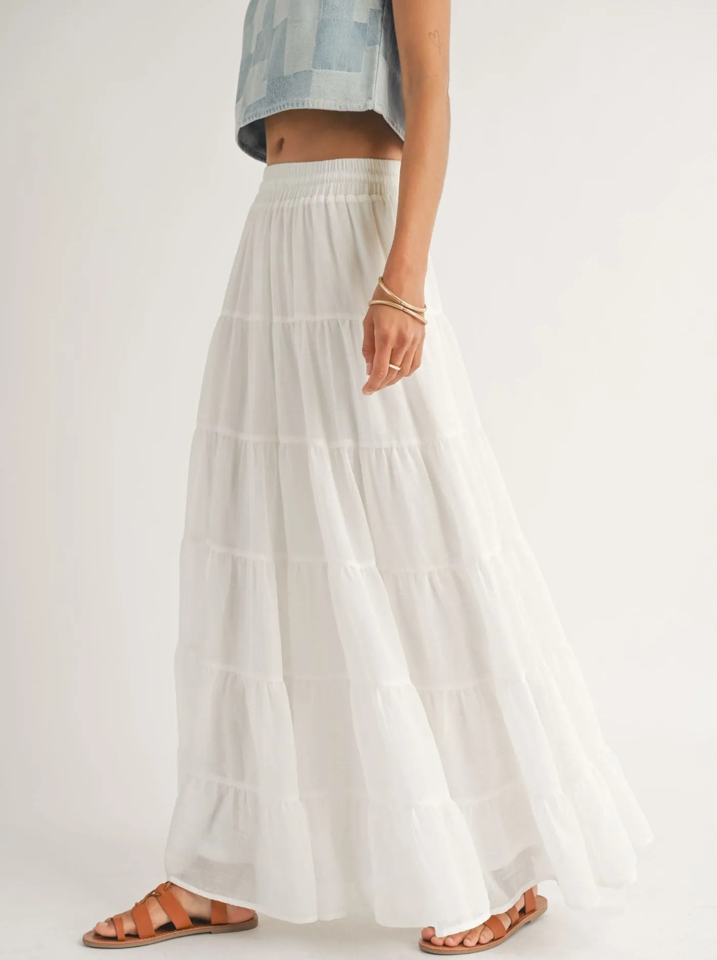 Coastal Tiered Maxi Skirt