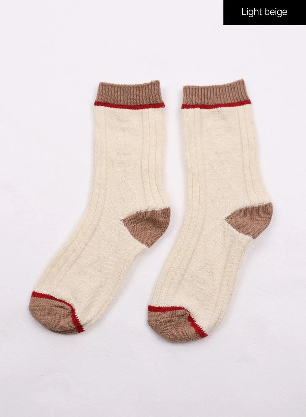 Color Block Knit Socks OF405