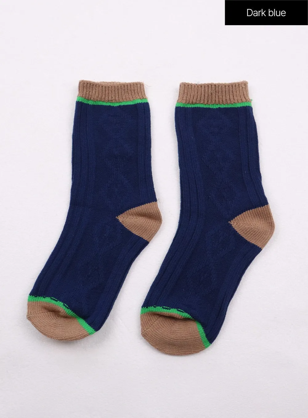 Color Block Knit Socks OF405