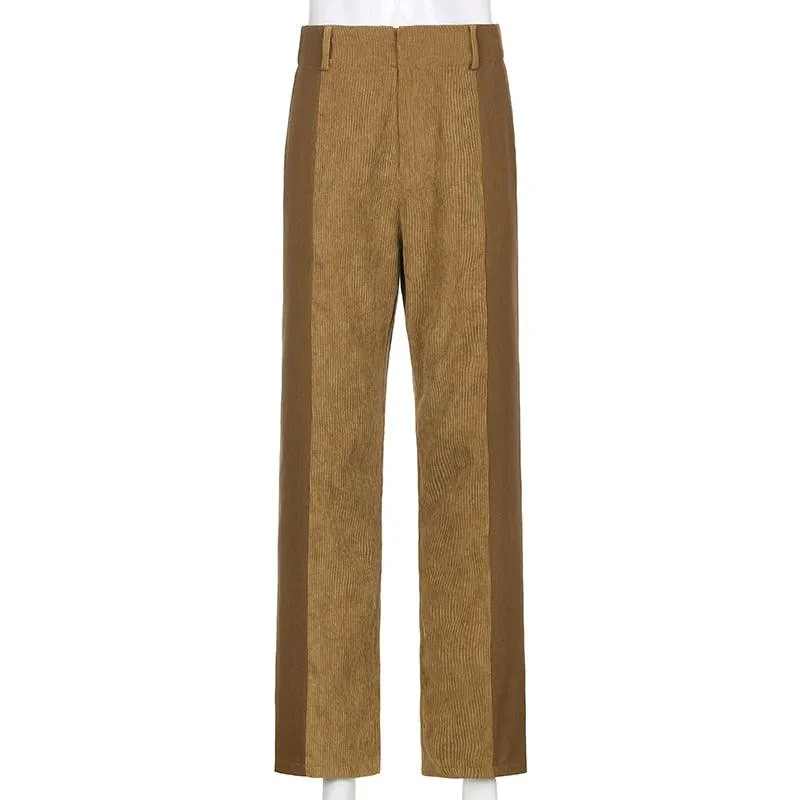 CORDUROY CUTOUT PANTS