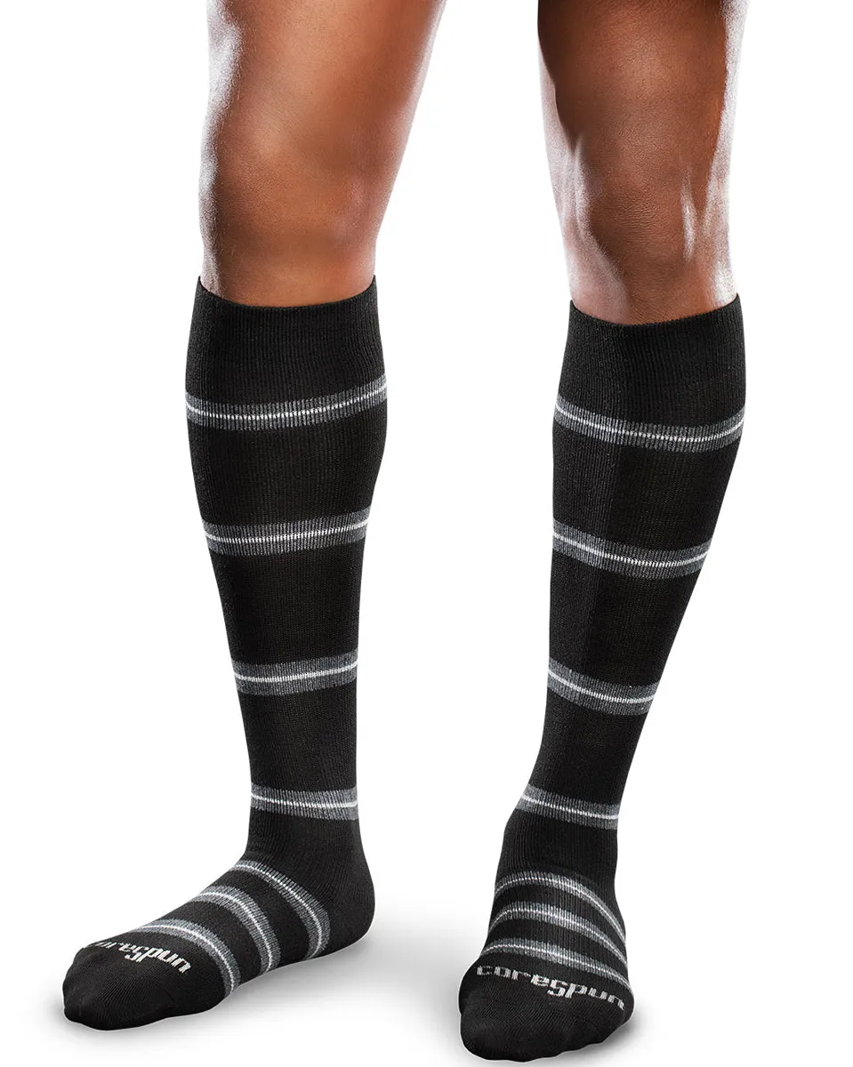 Core-Spun by Therafirm Patterned Merger Socks for Men & Women 20-30mmHg