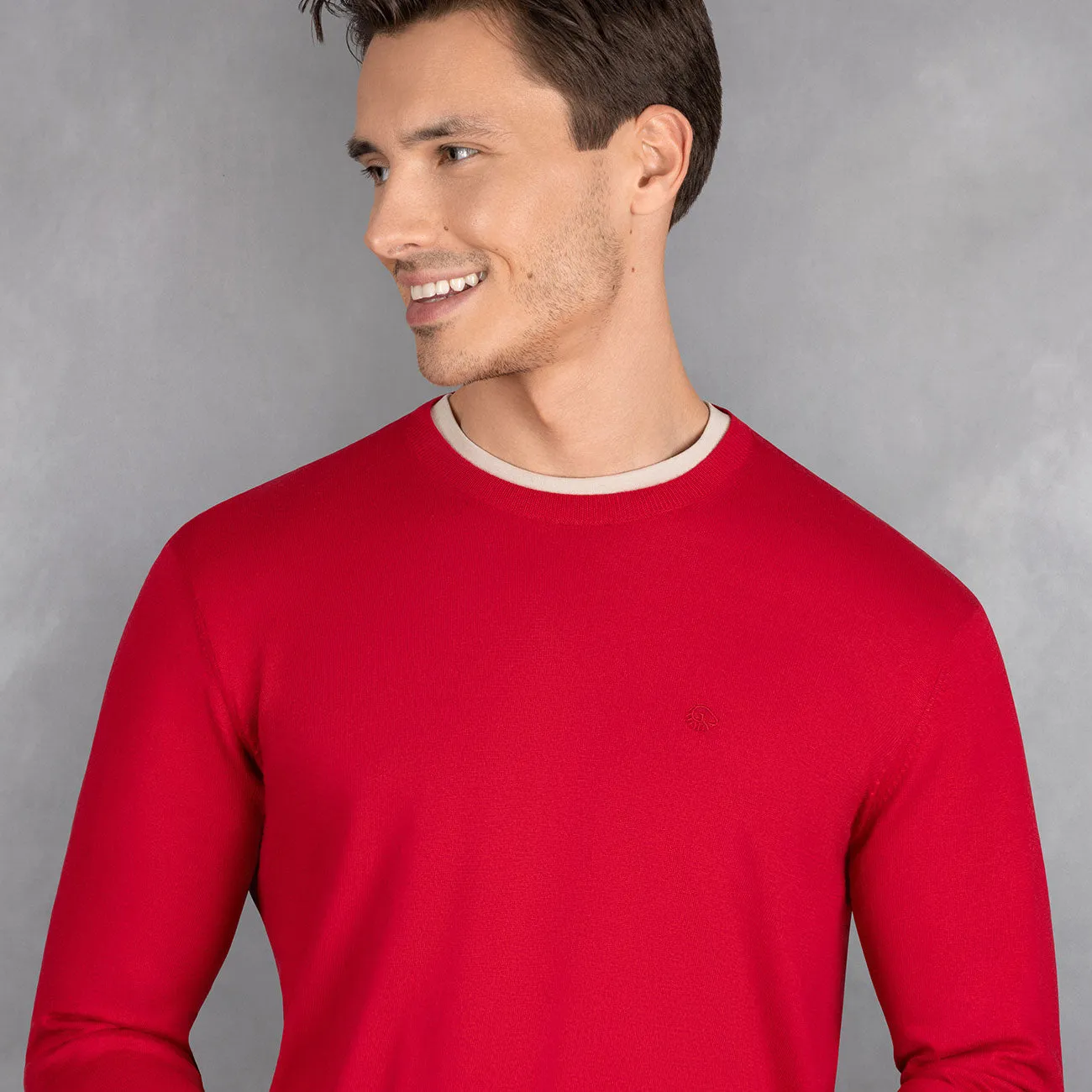 Cotton Pullover Round Neck Men