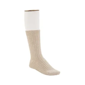 Cotton Slub Socks Women Beige White