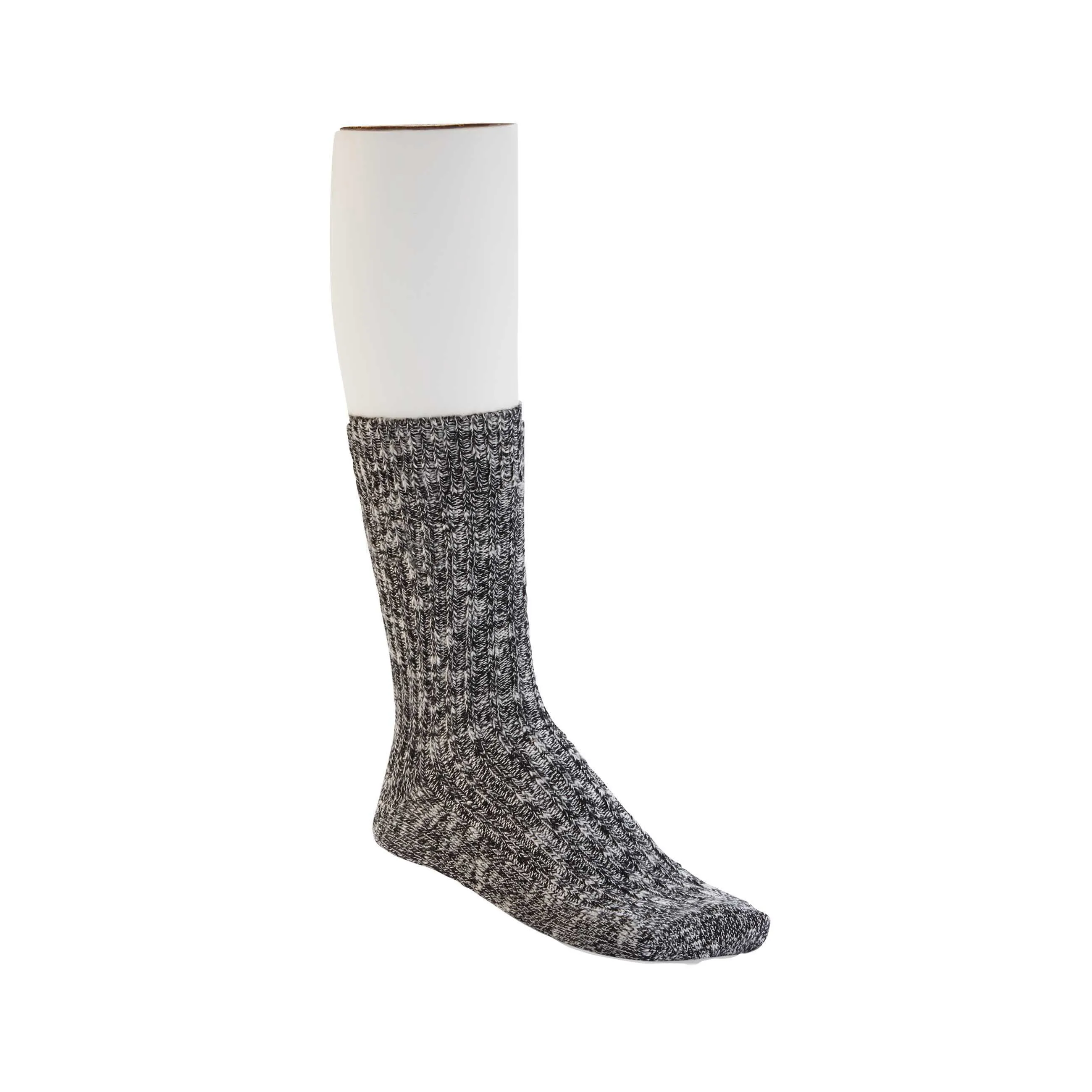 Cotton Slub Socks Women Black Grey