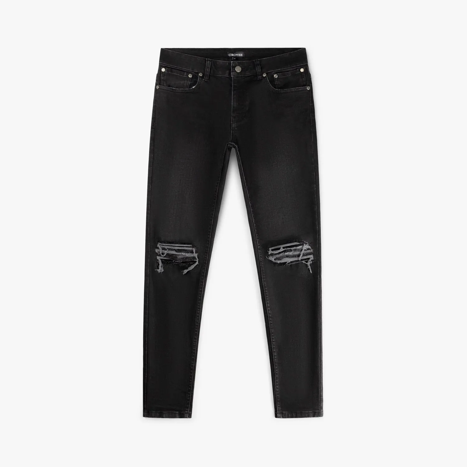 CROYEZ RIPPED JEANS - BLACK