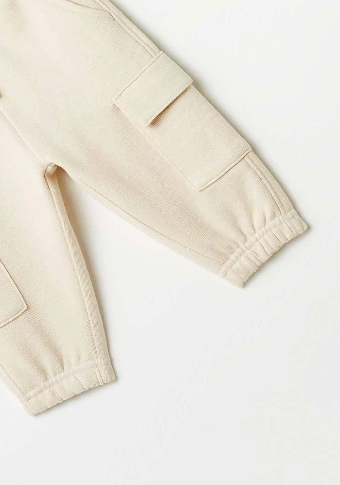 Cuffed Cargo Pants - White