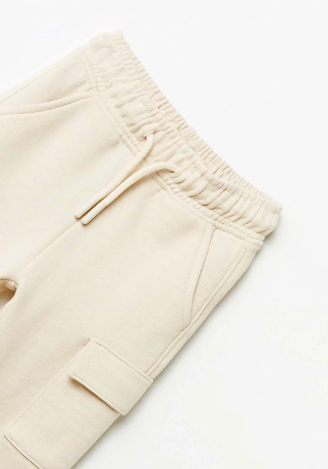 Cuffed Cargo Pants - White