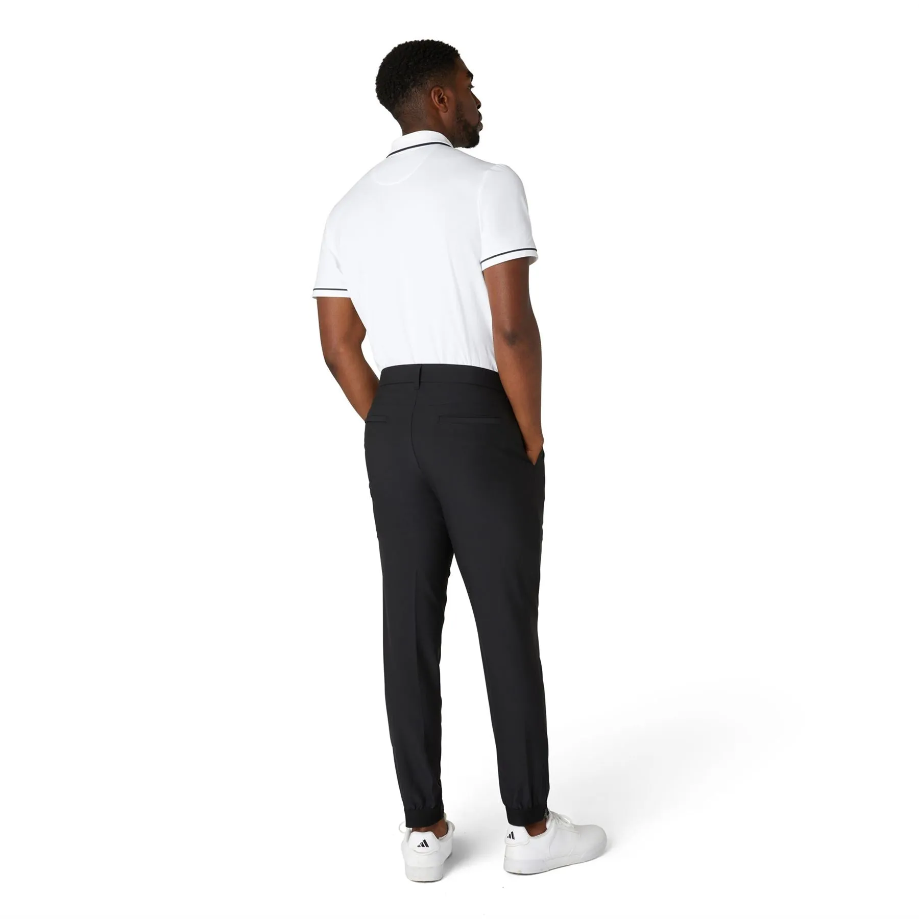 Flat Front Technical Jogger Trousers Caviar Black - SS24