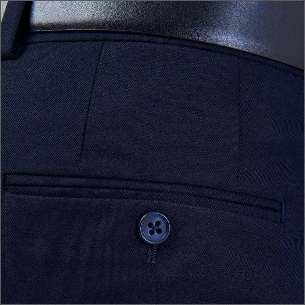 Fleet Half Lined Wool Navy Trouser Trouser 