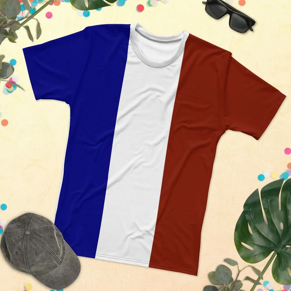 France Flag Color T-shirt For Men