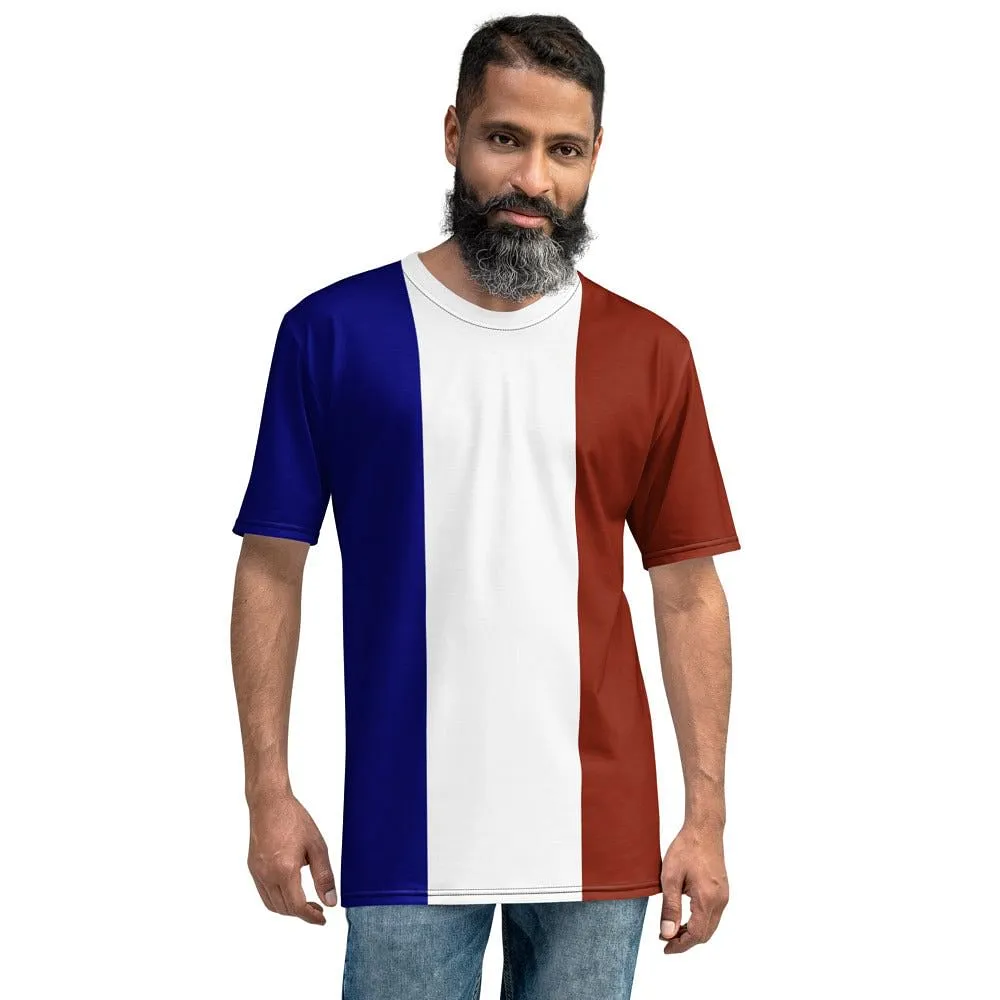 France Flag Color T-shirt For Men