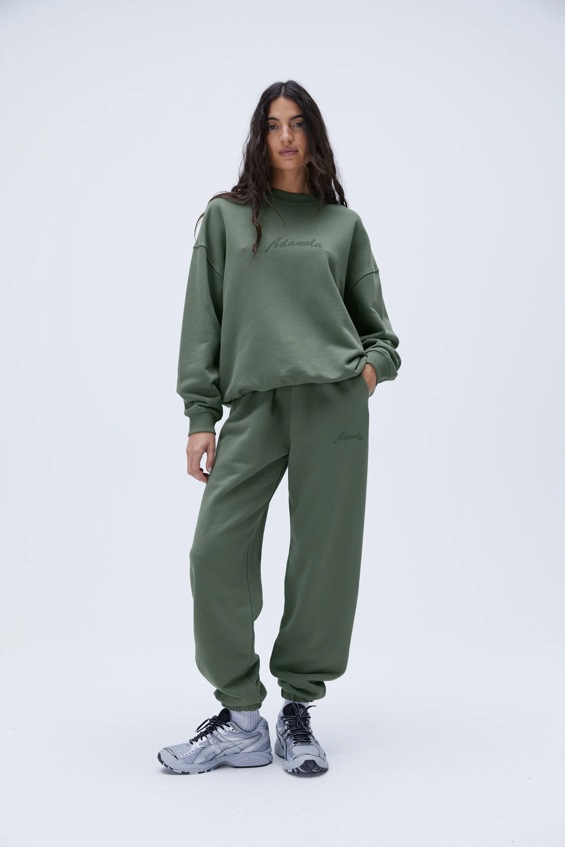 Freehand Oversized Sweatshirt - Khaki Green