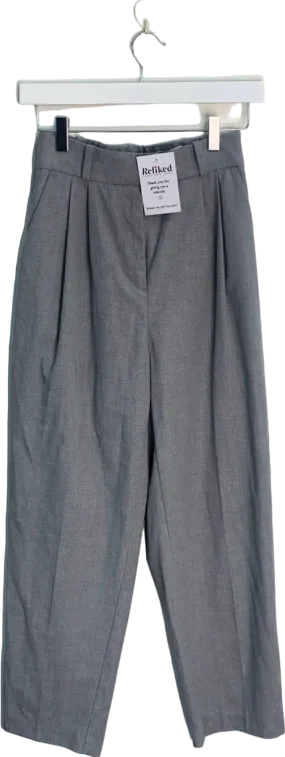 H&M Grey Pleated Trousers UK Size 6