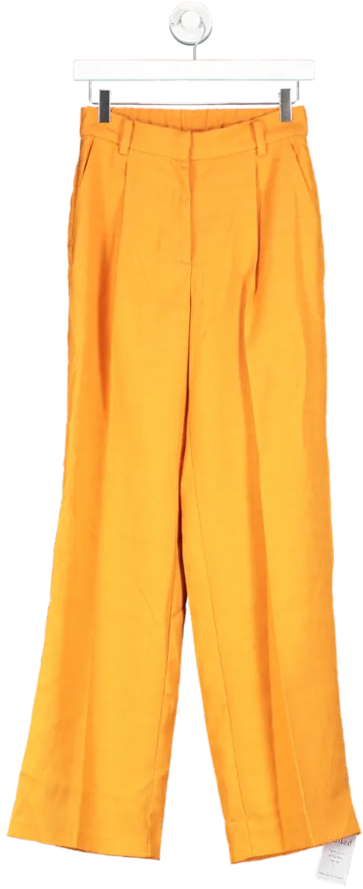 H&M Orange Tailored Trousers UK 8