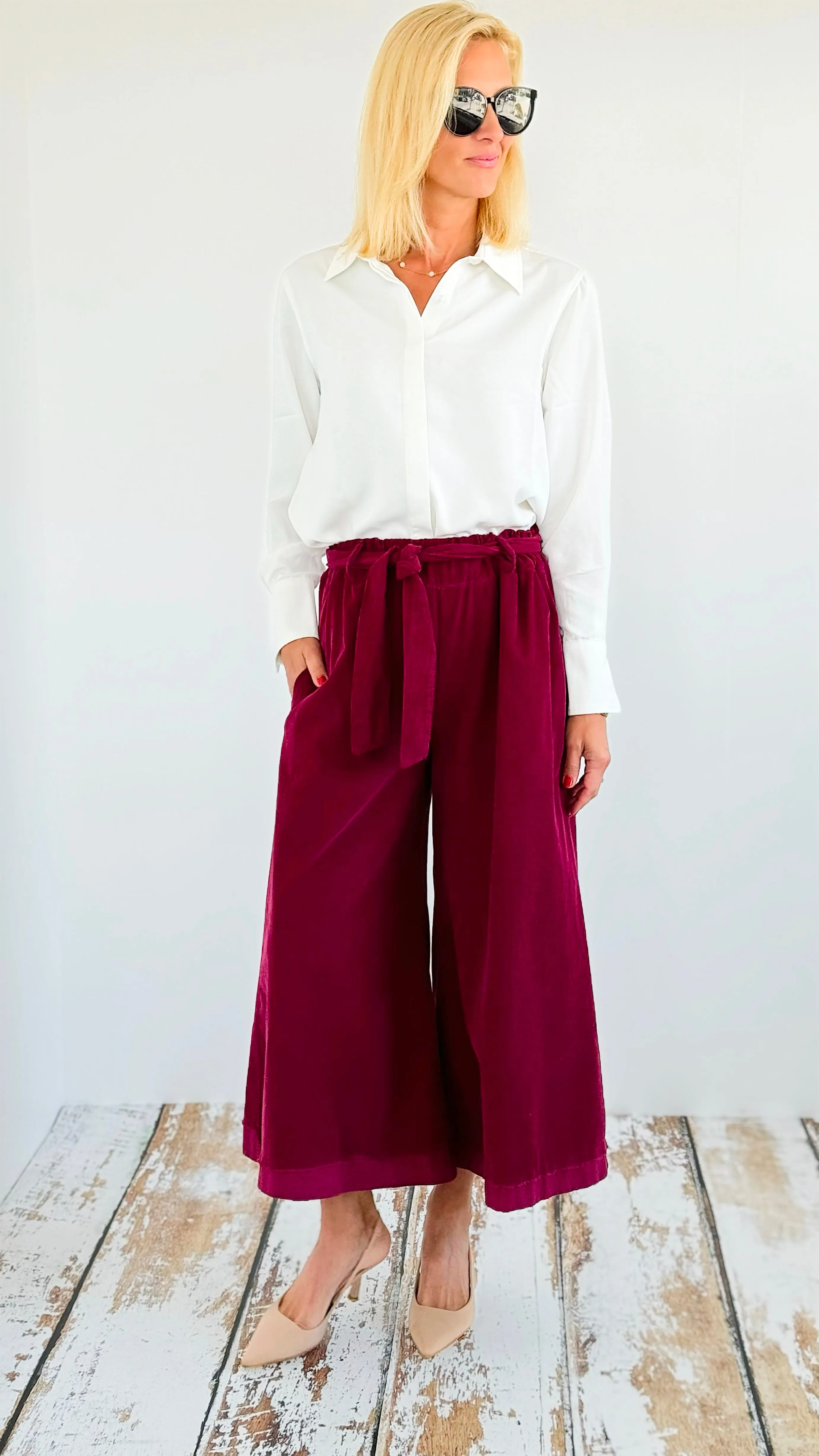 Happy Fall Italian Palazzos- Burgundy