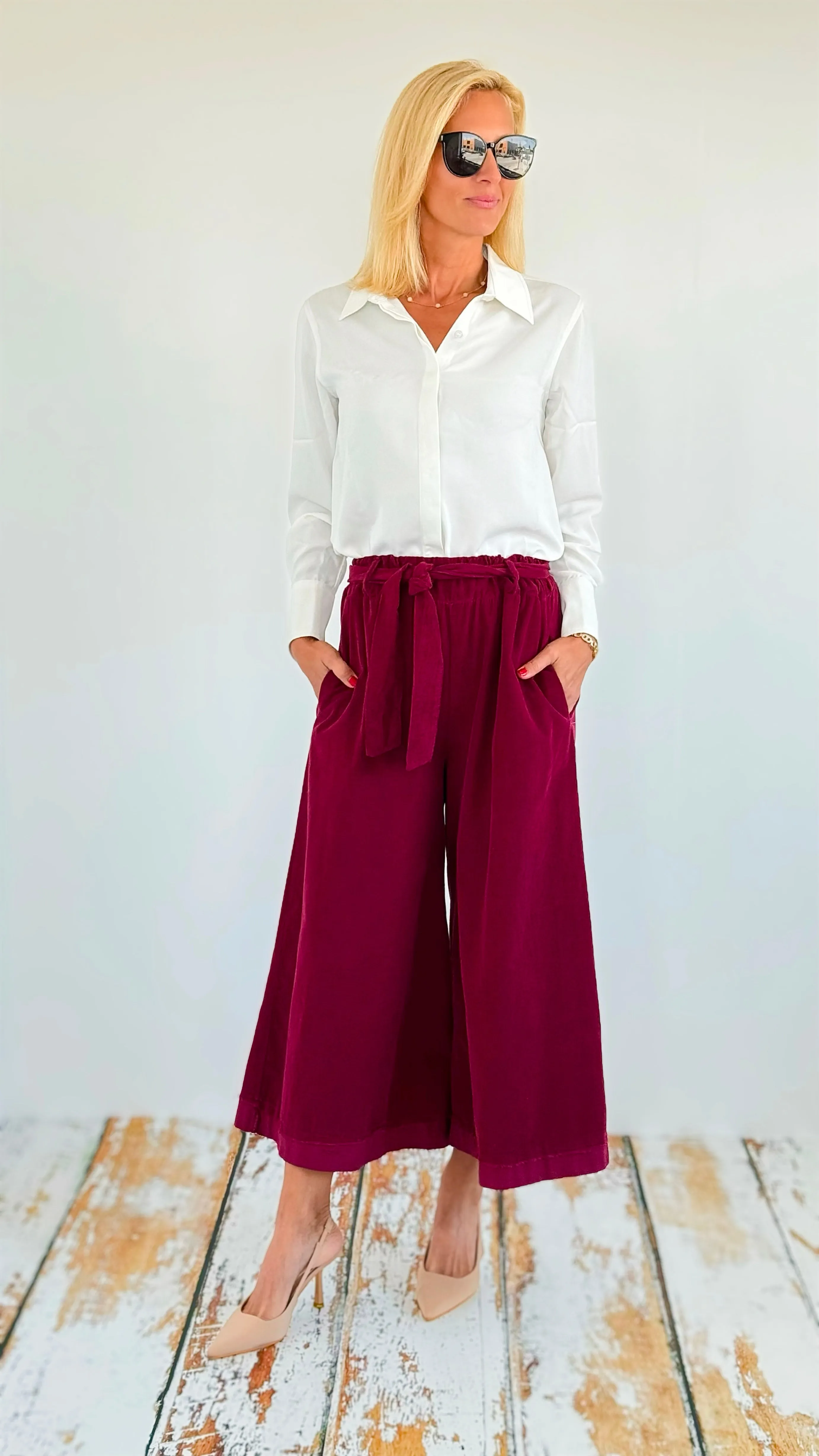 Happy Fall Italian Palazzos- Burgundy