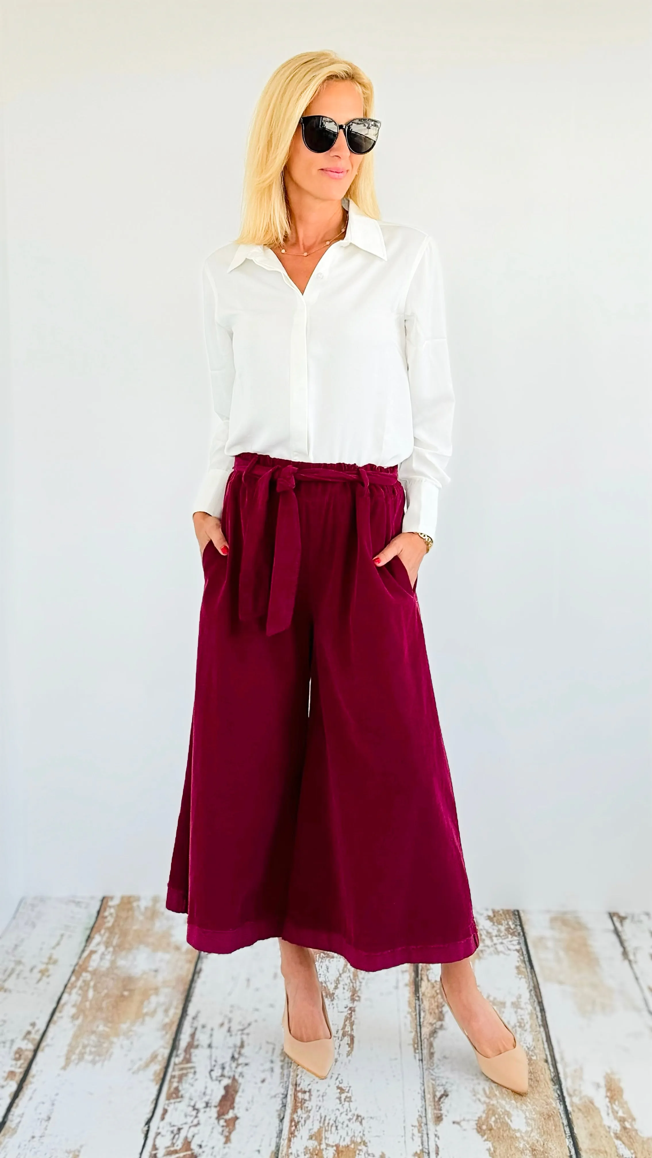 Happy Fall Italian Palazzos- Burgundy