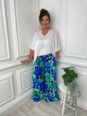 Haven Cayman Palazzo Trousers - Bermuda