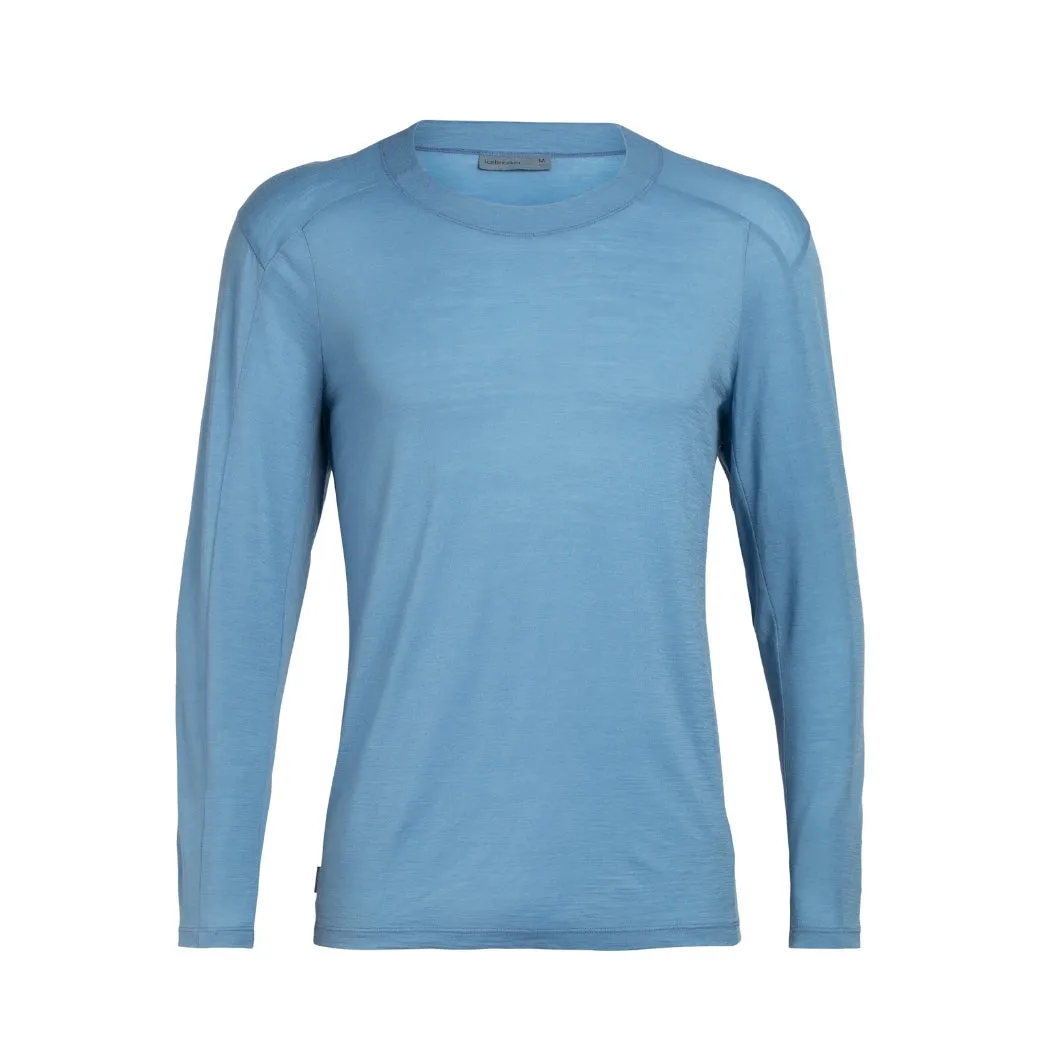 Mens Icebreaker Merino Long Sleeve T-Shirt - Nature-Dyed Indigo Tannin Galen Crewe