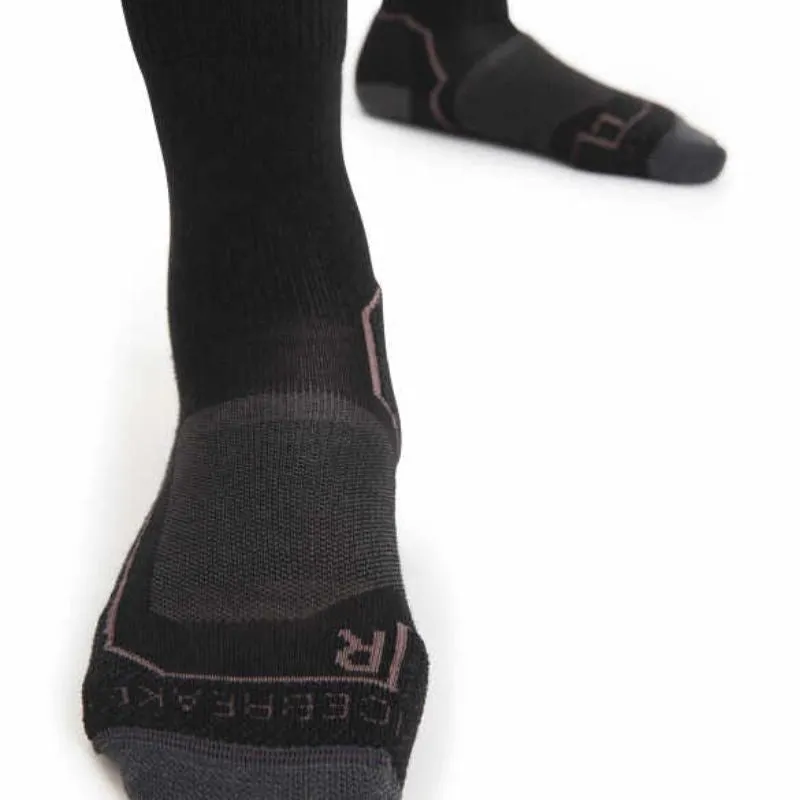 icebreaker Merino Women's Hike  Light Crew Socks - Black Purple