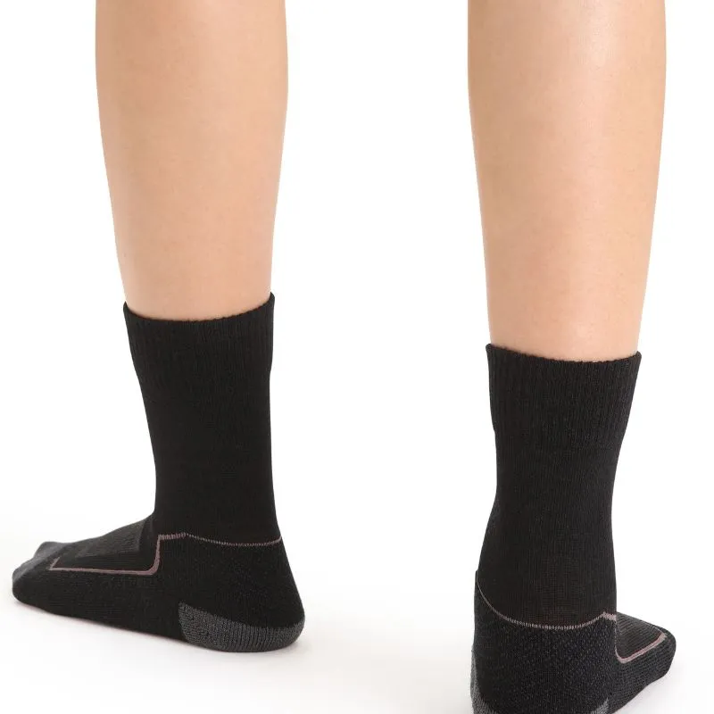 icebreaker Merino Women's Hike  Light Crew Socks - Black Purple