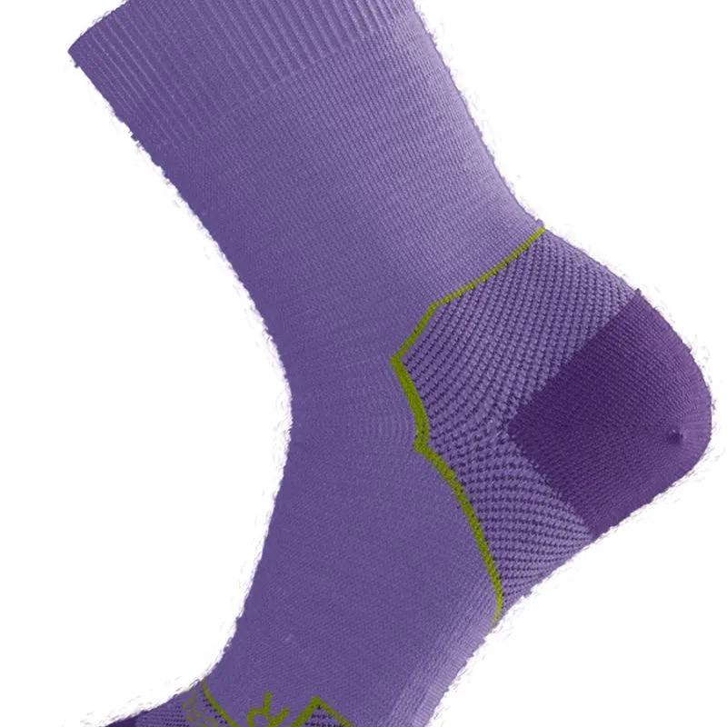 icebreaker Merino Women's Hike  Light Crew Socks - Black Purple